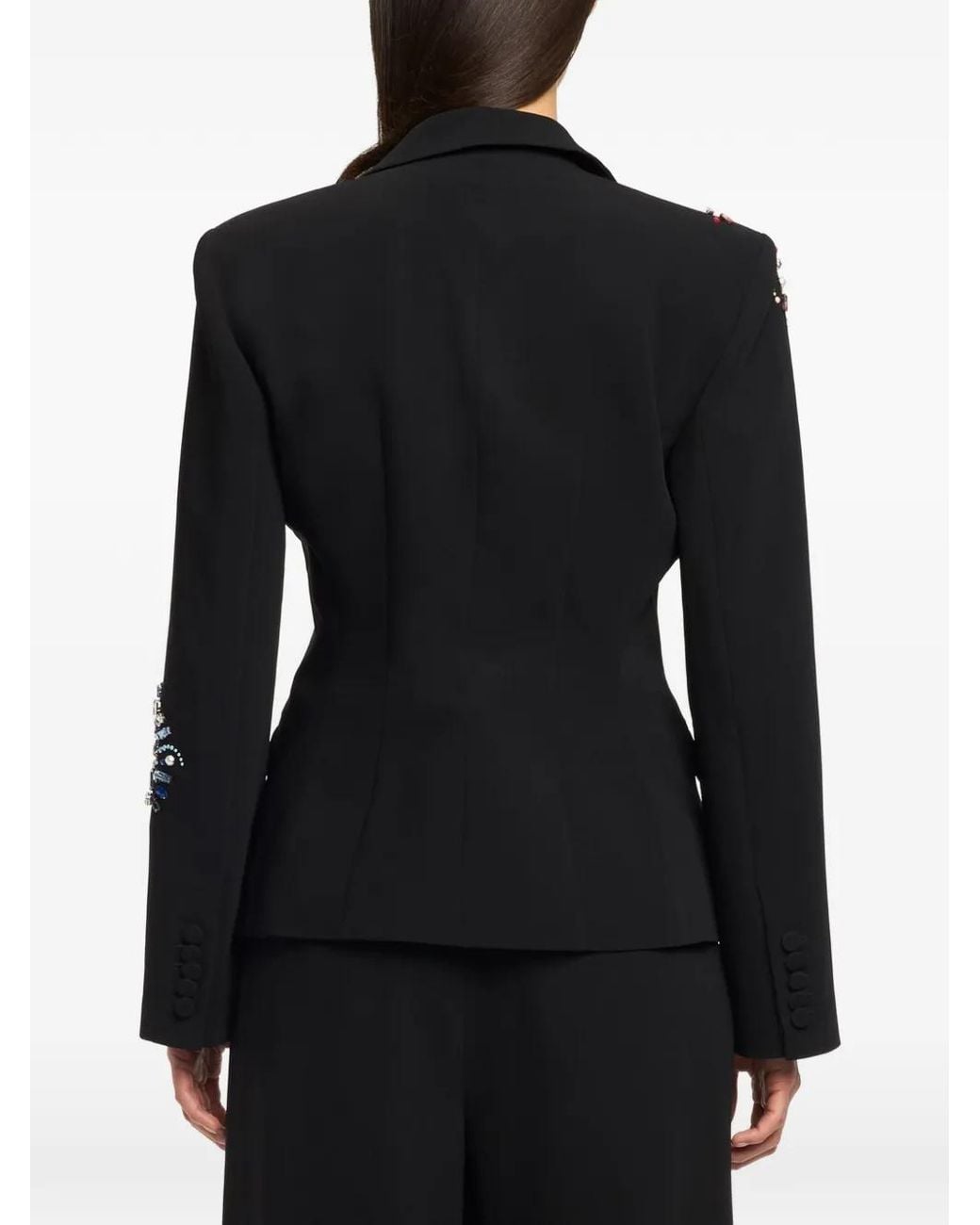 Cinq À Sept Black Embellished Kendall Jacket