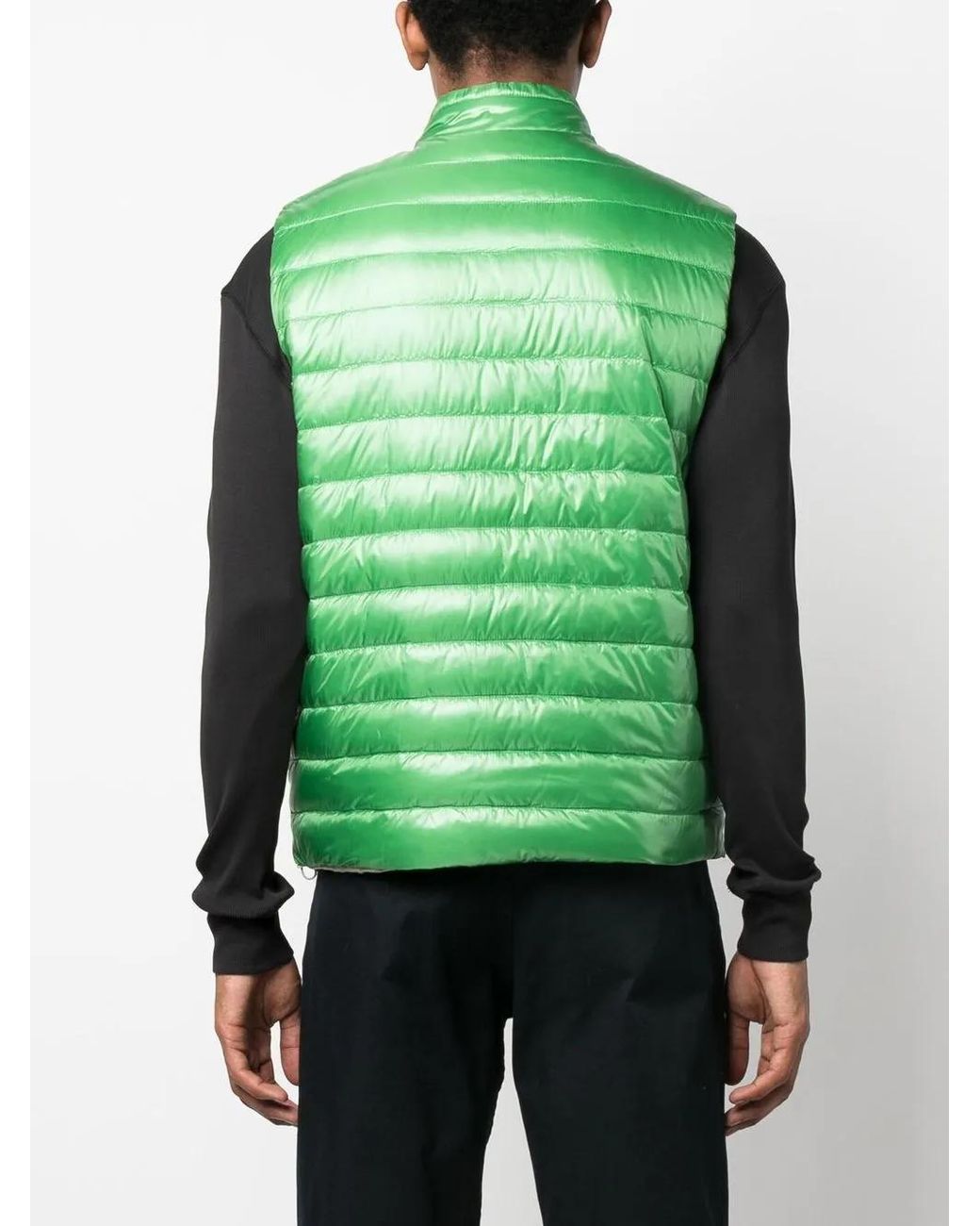 Herno Green Quilted Reversible Down Gilet for men