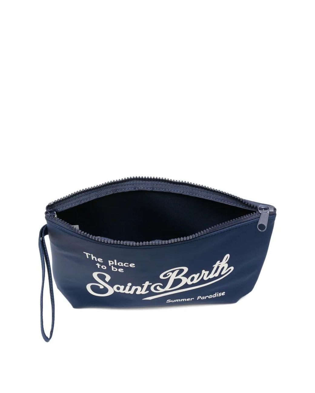 Mc2 Saint Barth Blue Aline Logo-Print Clutch Bag for men