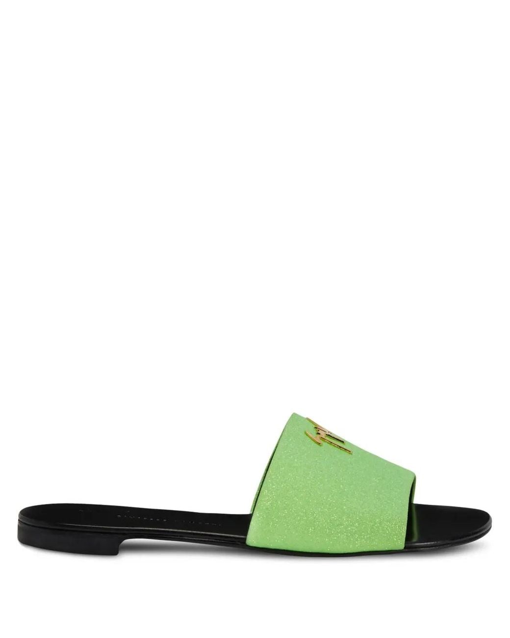 Giuseppe Zanotti Green Shirley Glitter Sandals
