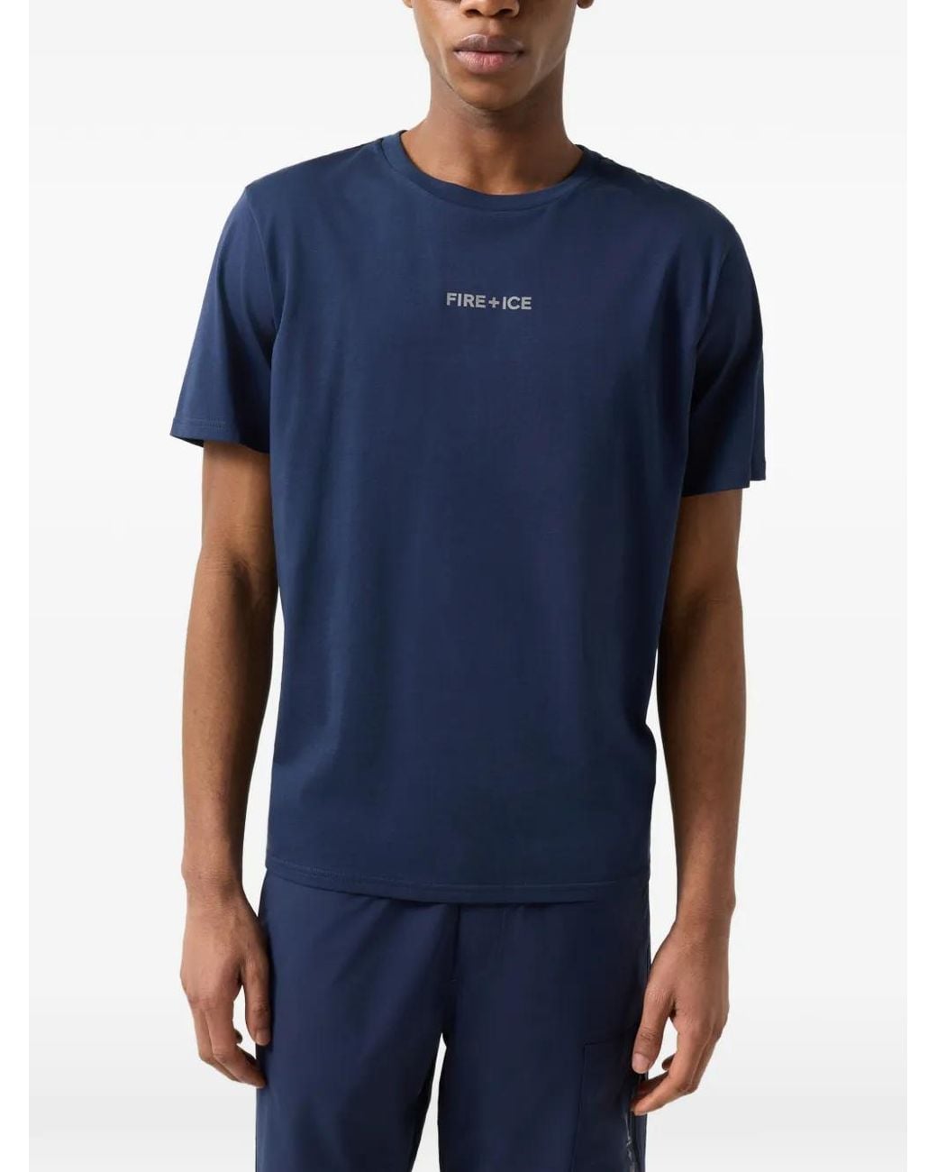 Bogner Fire + Ice Blue Logo-Print Cotton T-Shirt for men