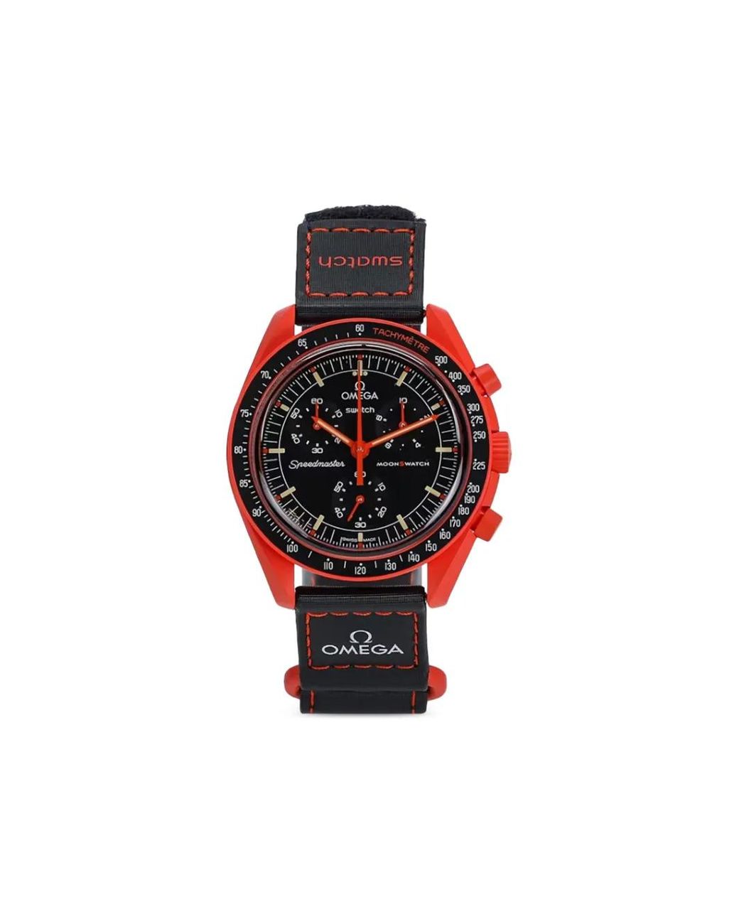 Swatch Red X Omega Mission On Earth Lava 42Mm Watch for men