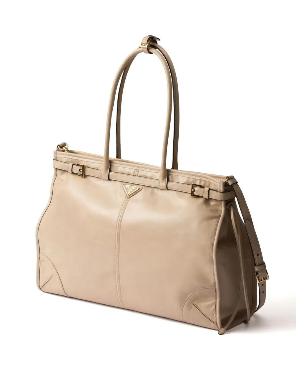 Prada Natural Extra Large Bonnie Tote Bag