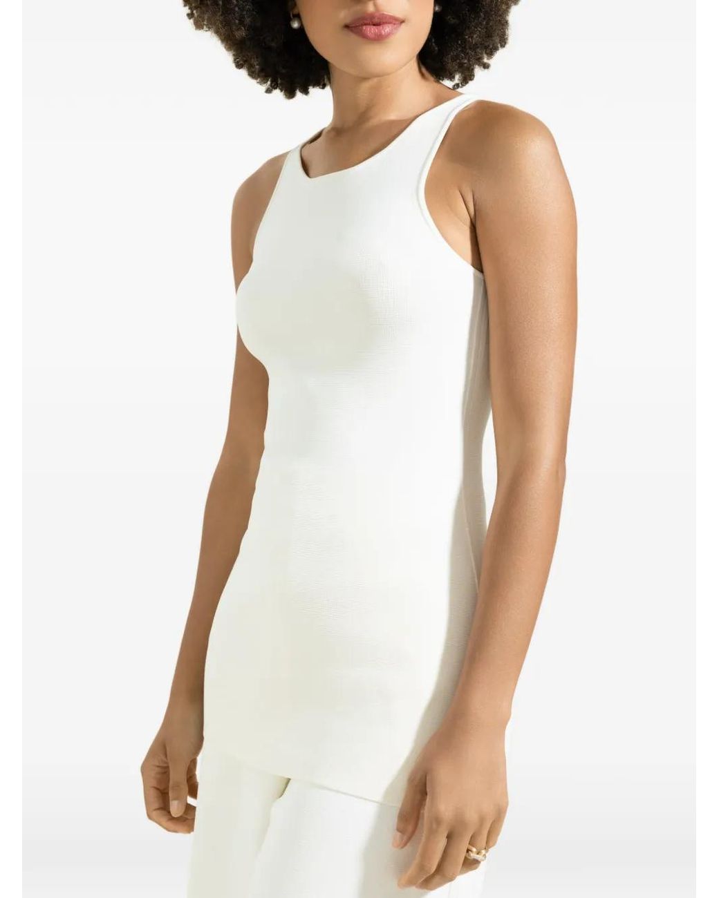 Totême White Knitted Tank Top