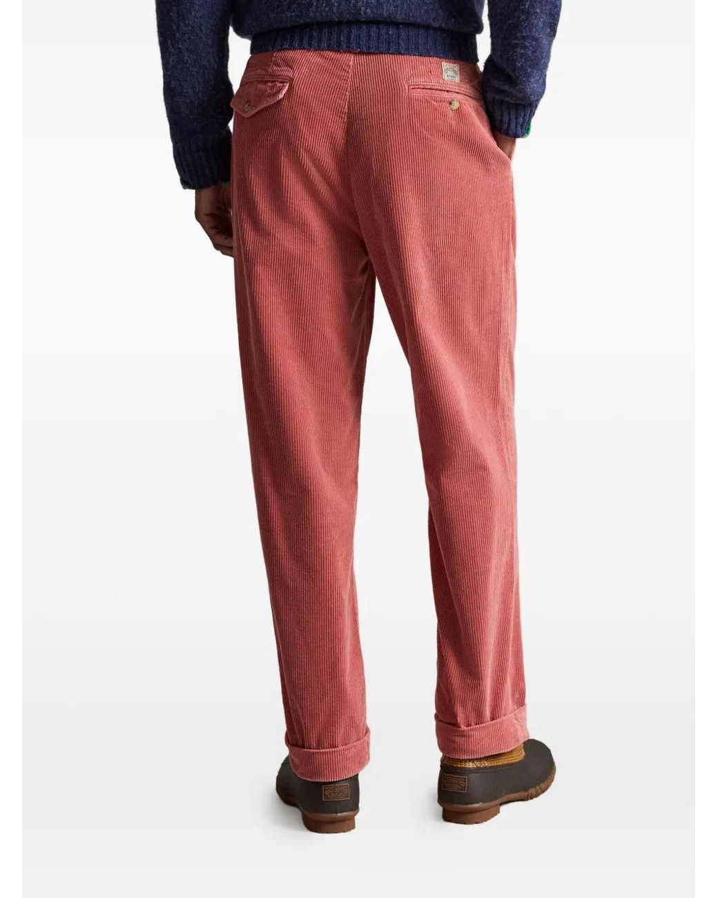 Polo Ralph Lauren Red Pantalon Whitman En Velours Côtelé