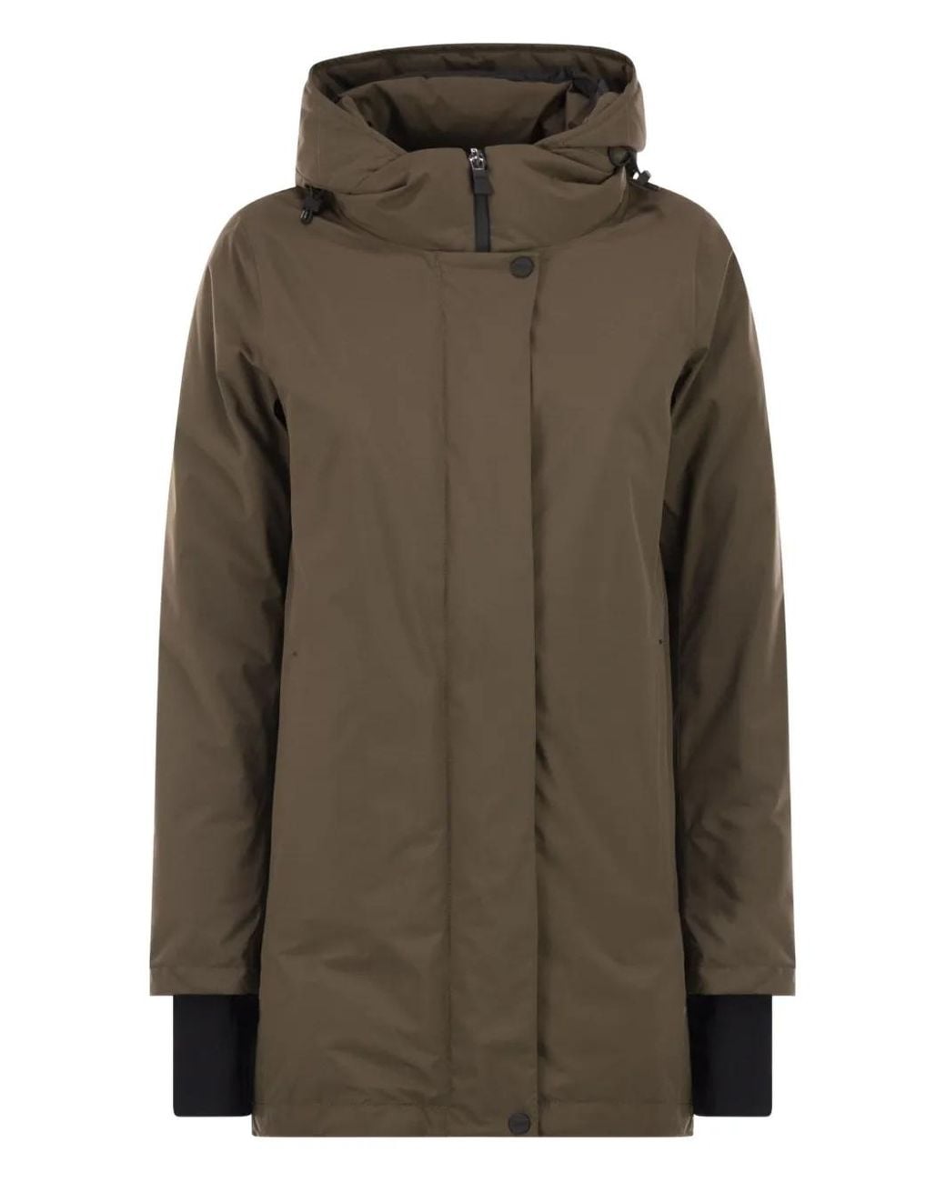 Herno Green Hooded-Neck Padded Jacket