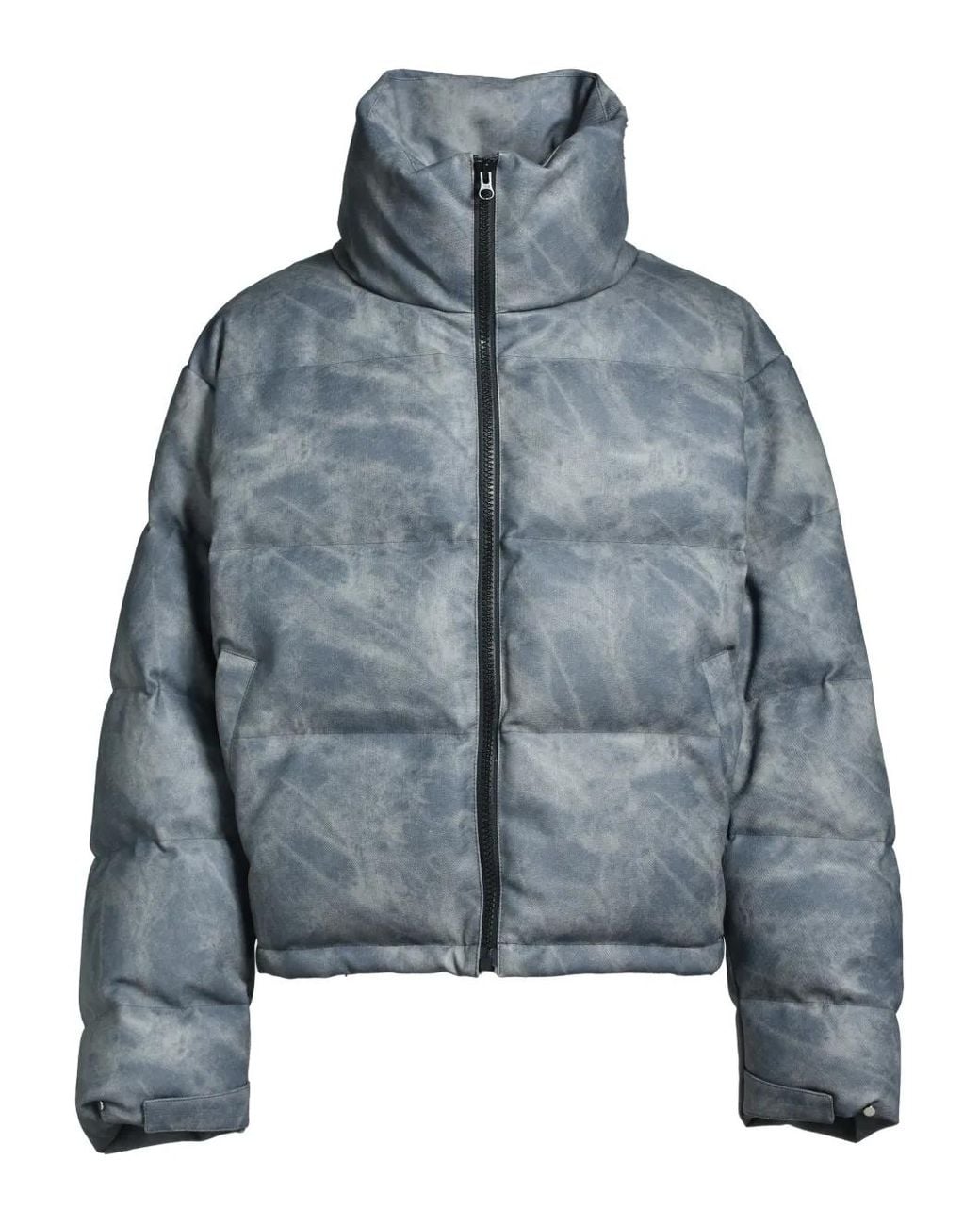 BREATH Blue Zip-Up Padded Jacket for men