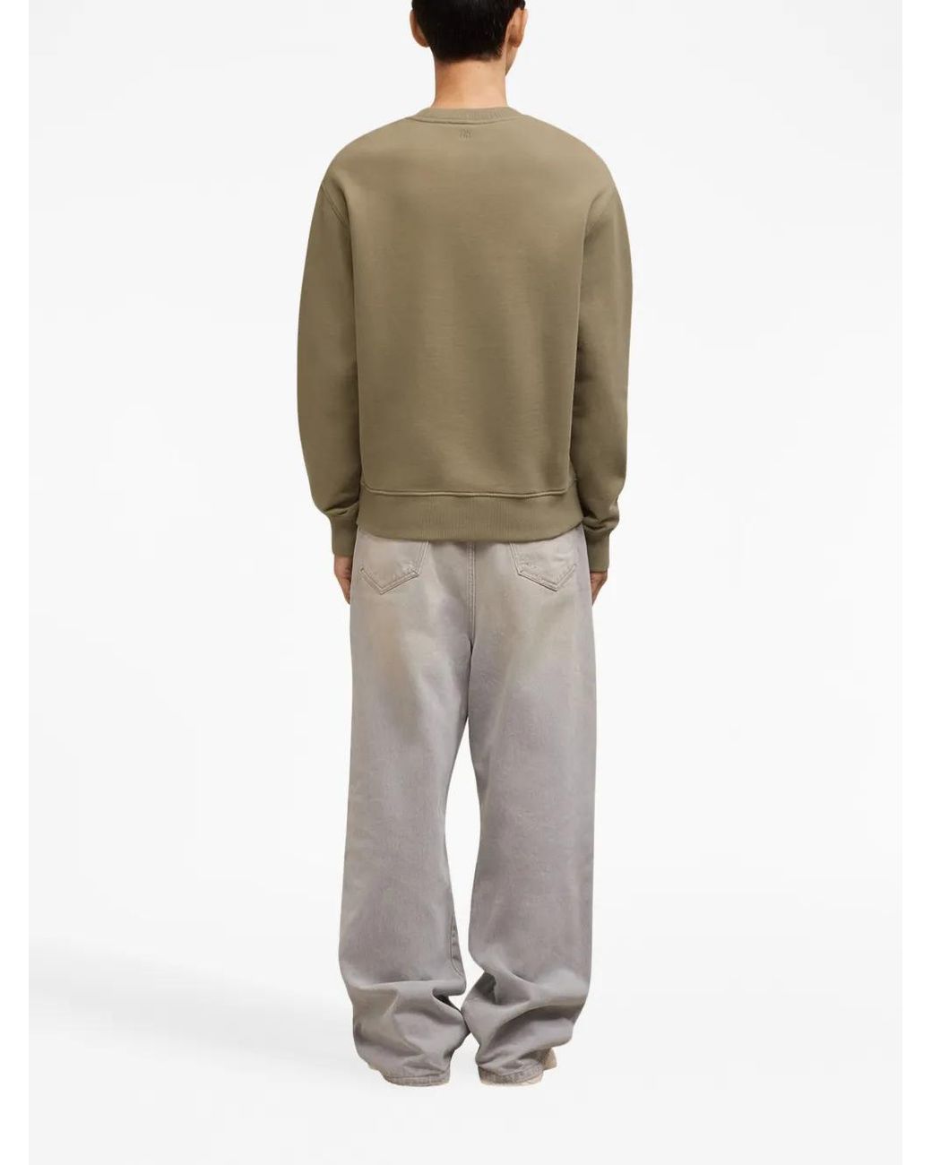 AMI Natural Neutral Ami De Coeur Organic-cotton Sweatshirt - Unisex - Organic Cotton/elastane