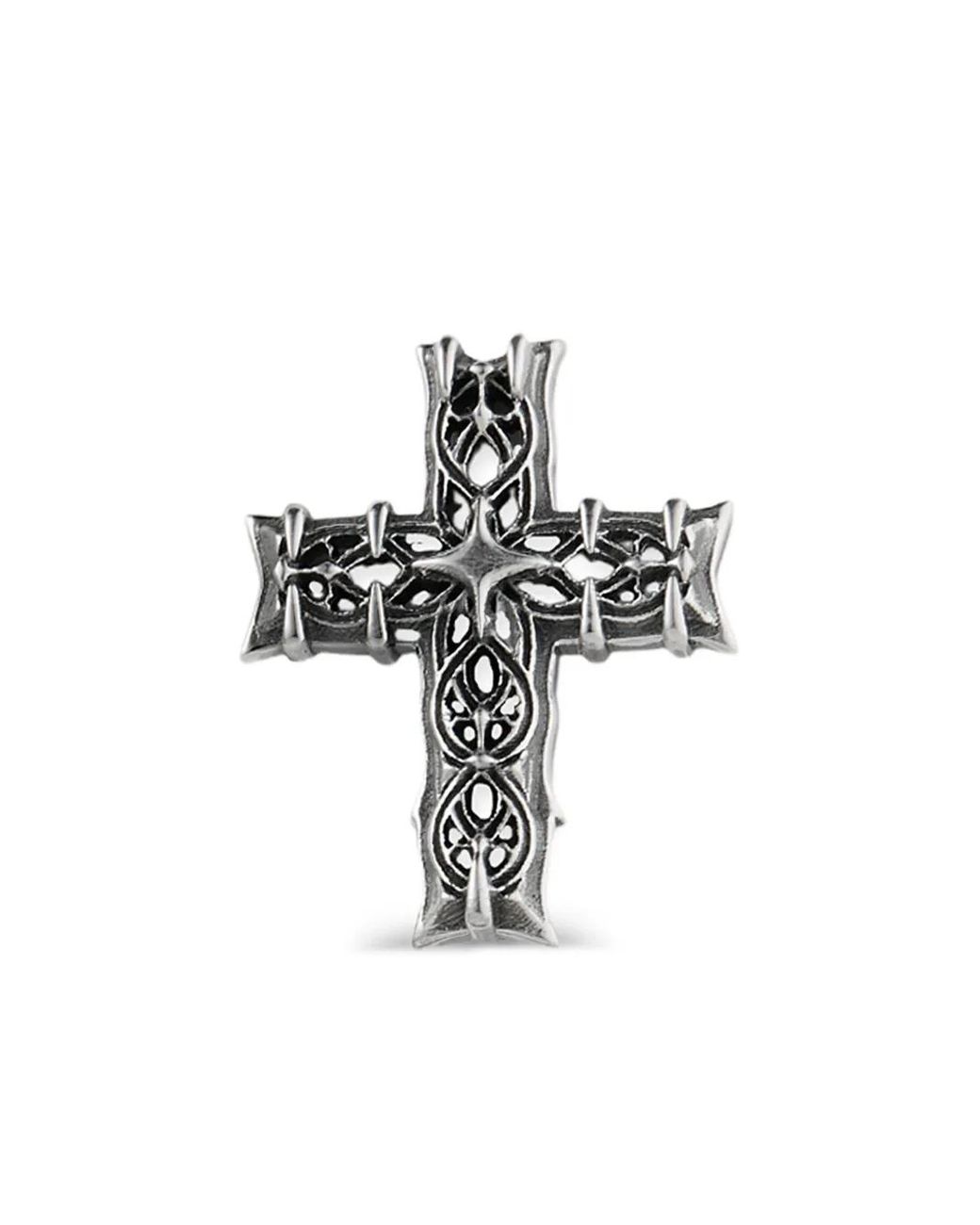 Emanuele Bicocchi White Notre-Dame Stud Earring