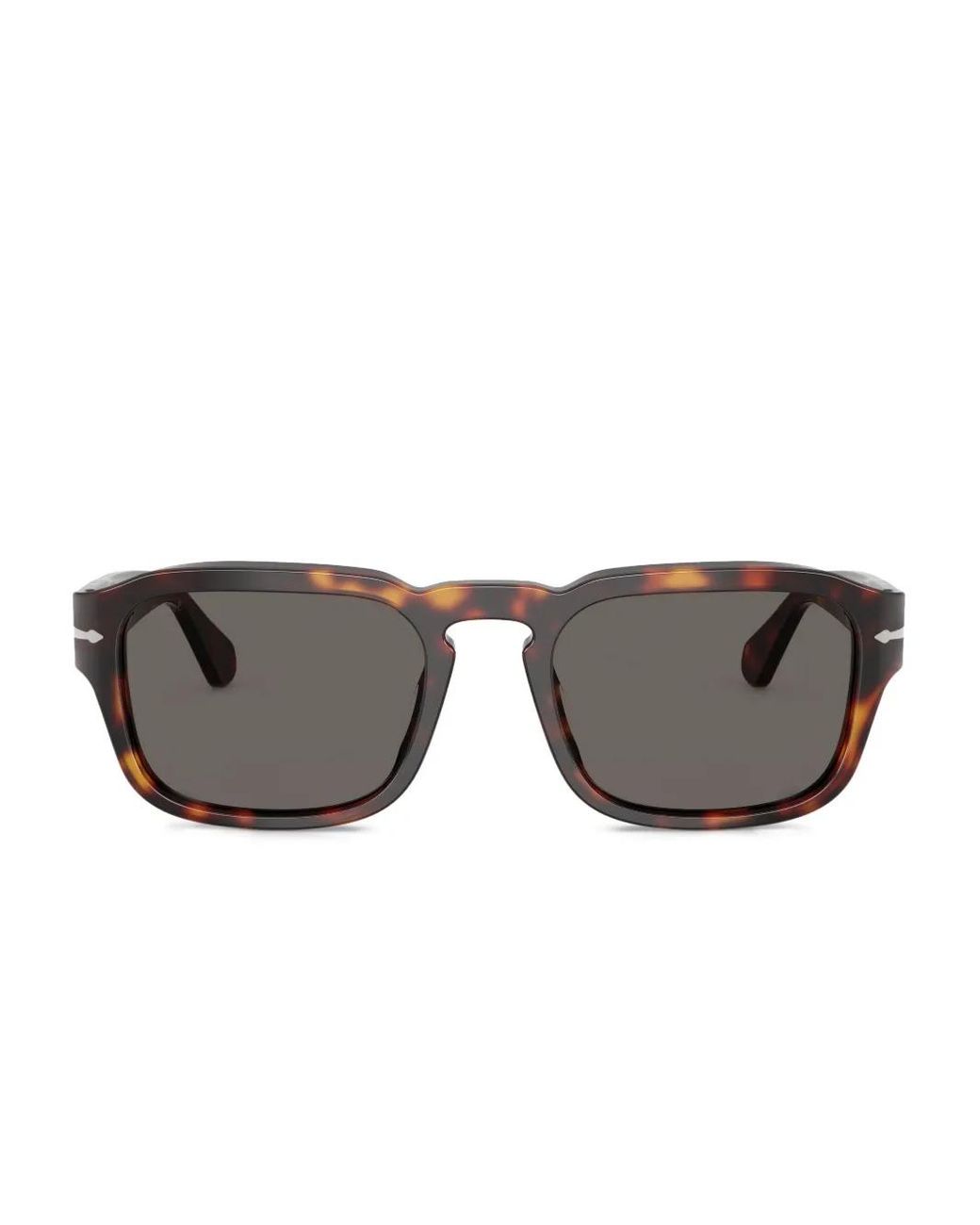 Persol Gray Tortoiseshell Square-Frame Sunglasses
