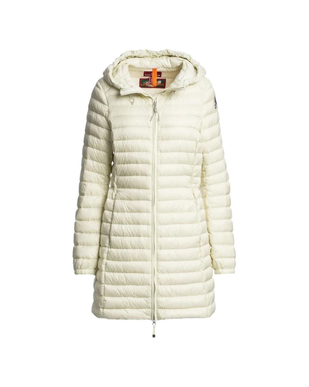 Parajumpers White Hooded Quilted Jacket