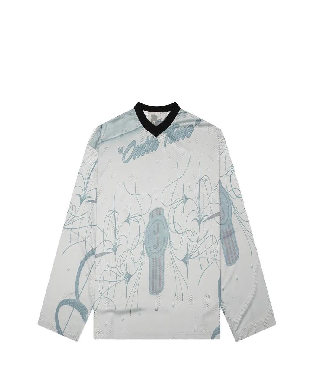 JUNGLES White Outta Time Mesh Jersey T-Shirt for men