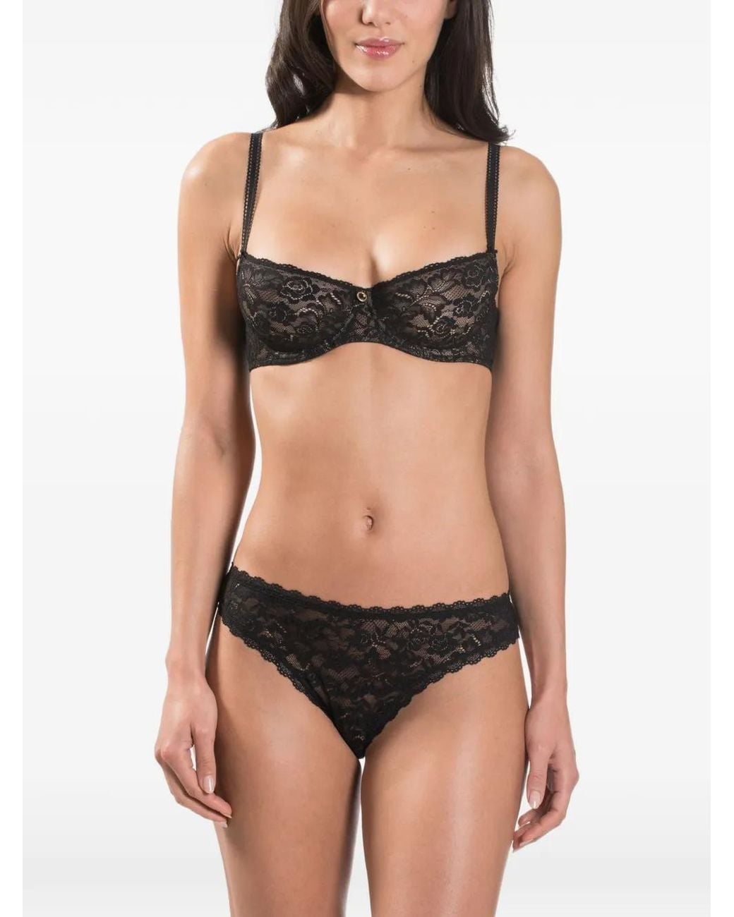 Aubade Black Rosessence Lace-Embroidered Bra