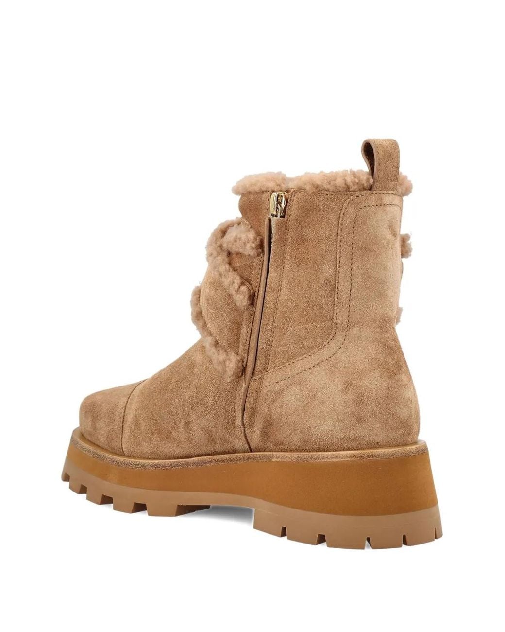 Jimmy Choo Brown Meena Flat Shearling Boots