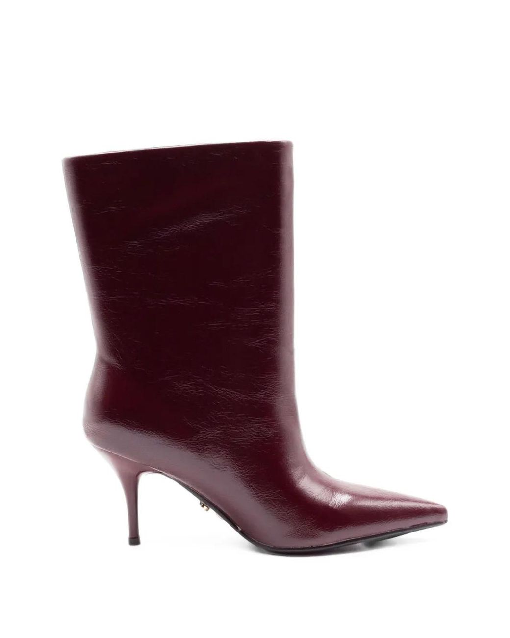 Twentyfourhaitch Purple Bottines Brillantes À Bout Pointu