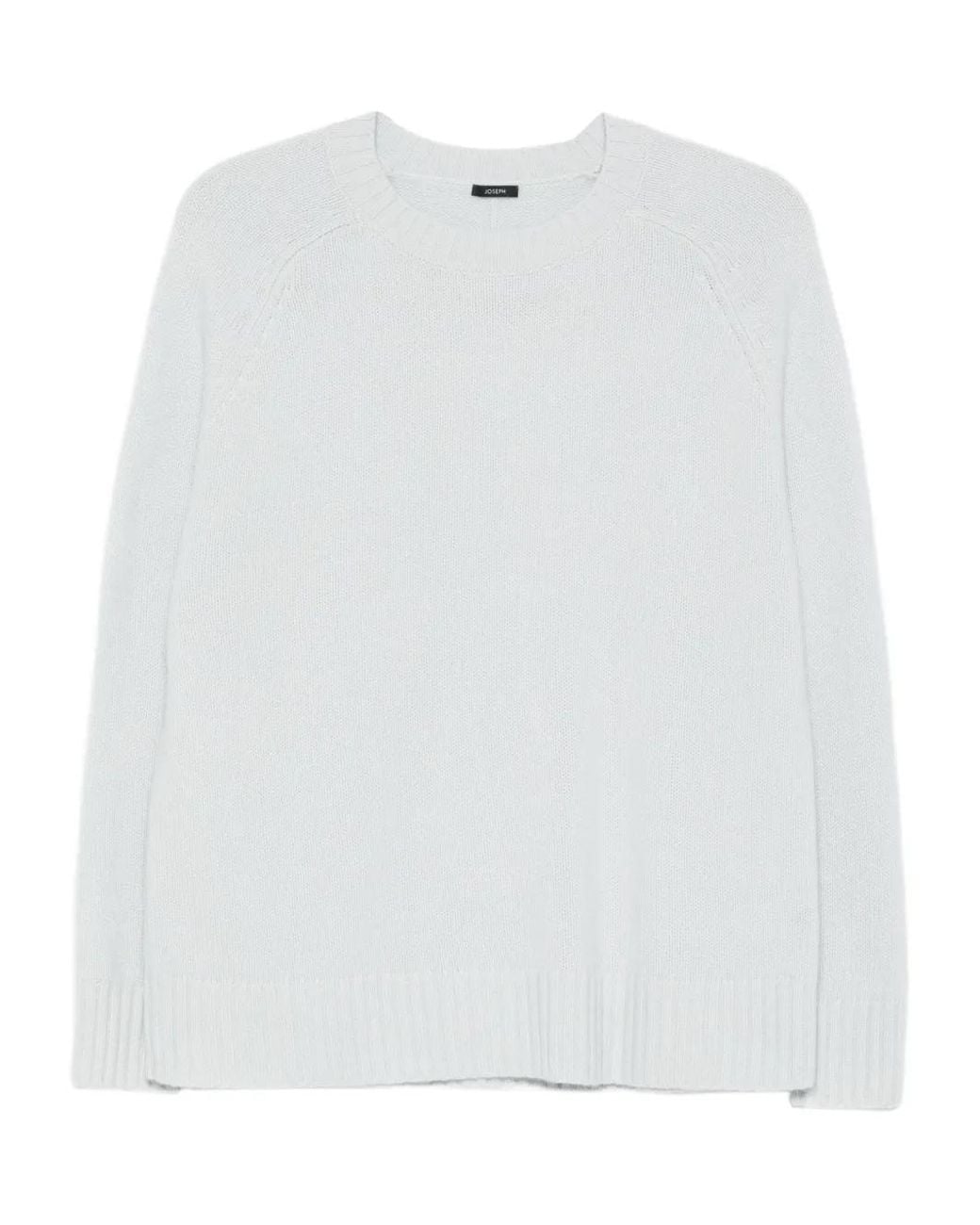 Joseph White Raglan-Sleeve Cashmere Sweater
