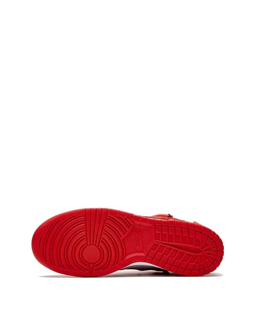 NIKE X OFF-WHITE Red Dunk Low "University" Sneakers