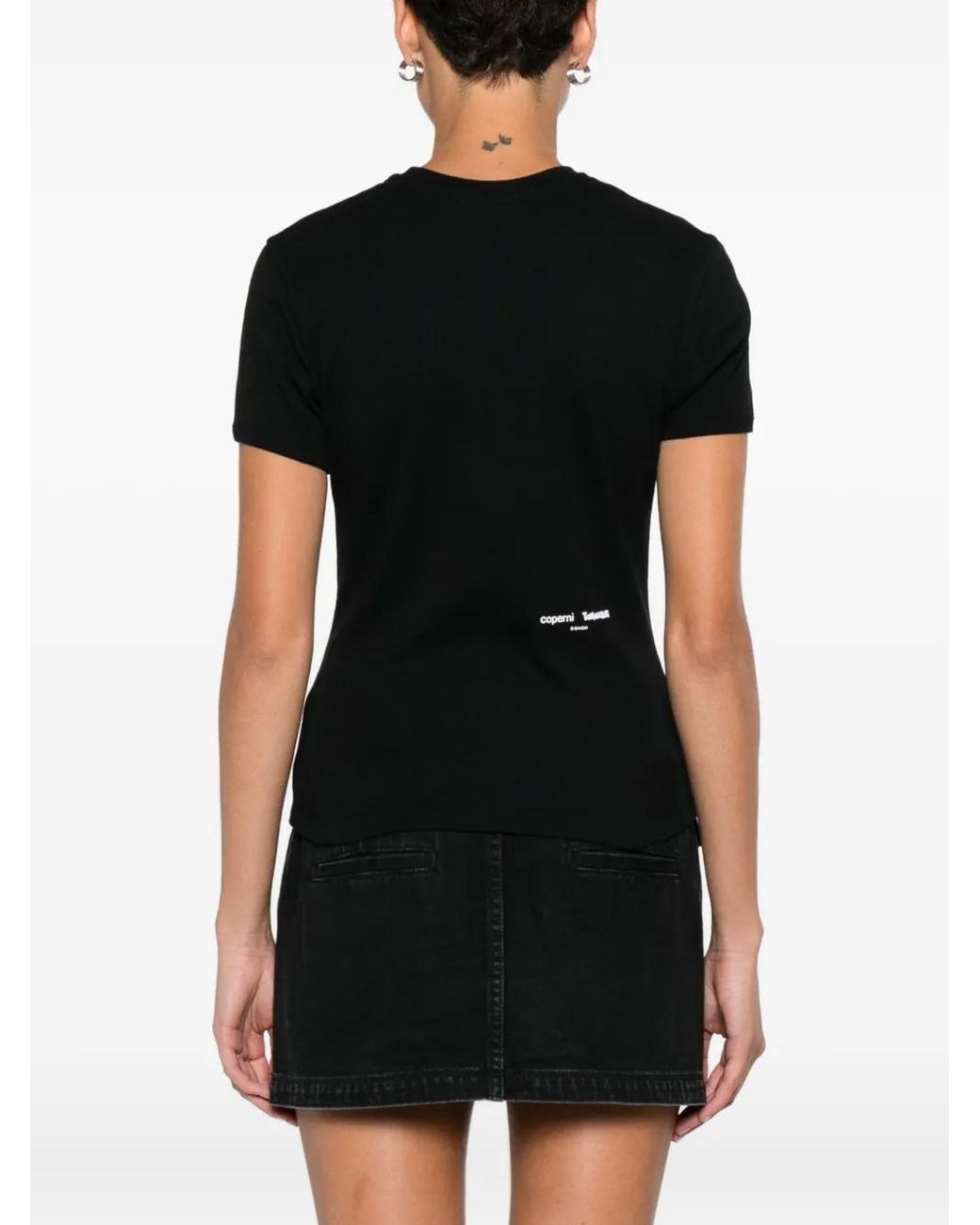 Coperni Black Graphic-Print T-Shirt