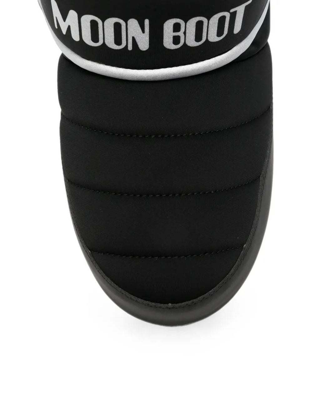 Moon Boot Black Icon Strap Quilted Snow Boots