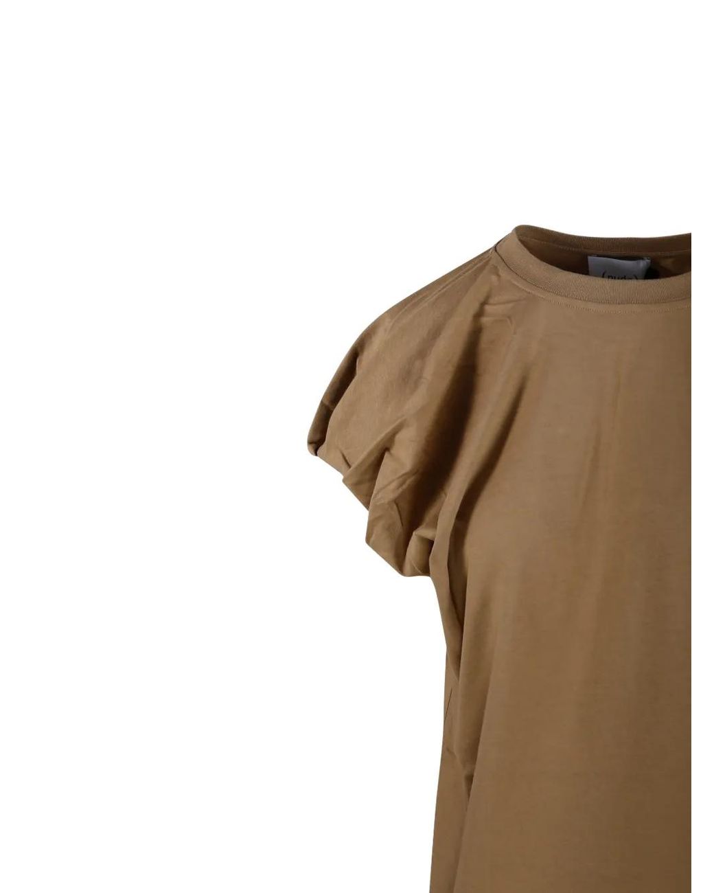 Nude Brown Gathered T-Shirt