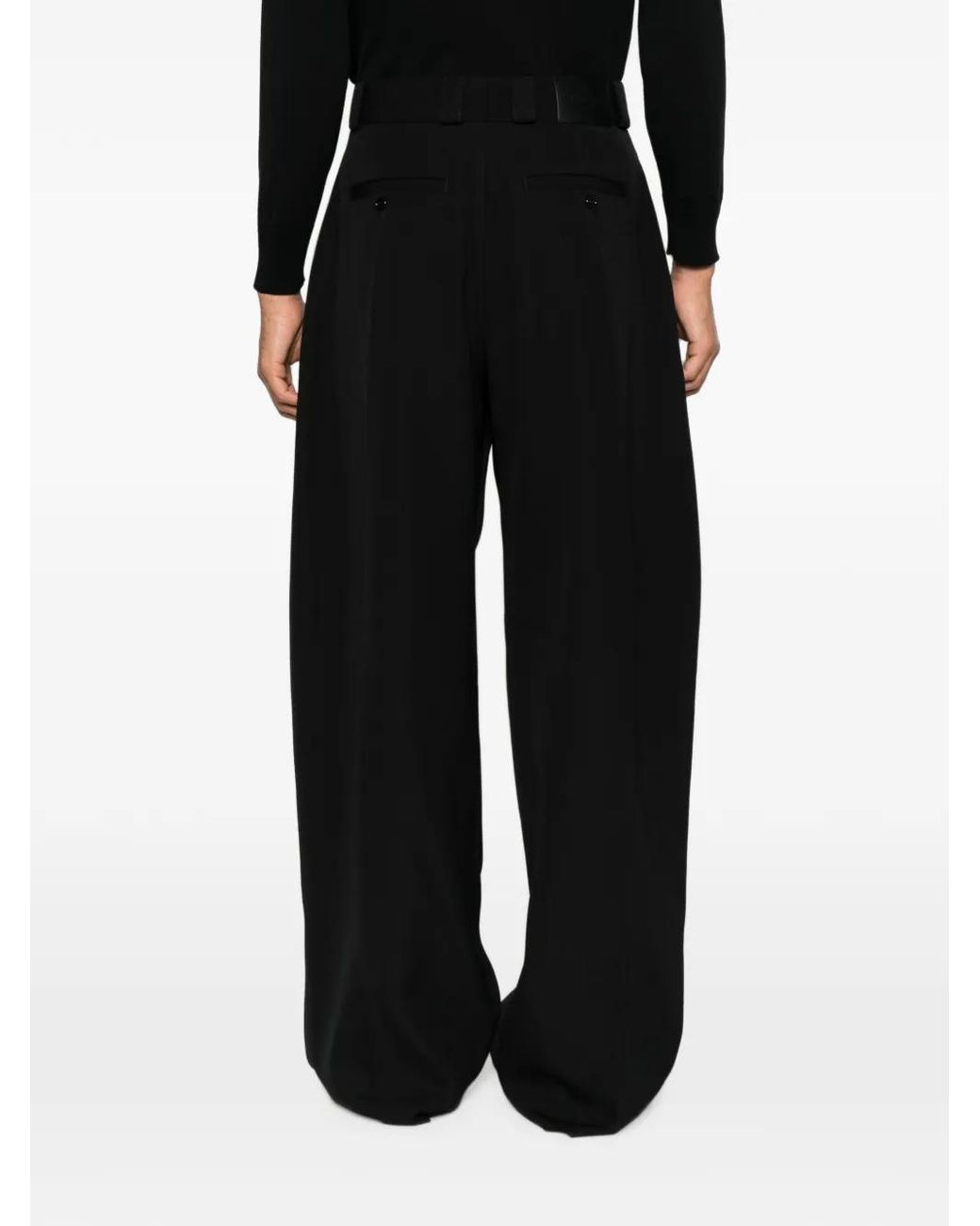 Balenciaga Black Relaxed Curve Trousers for men