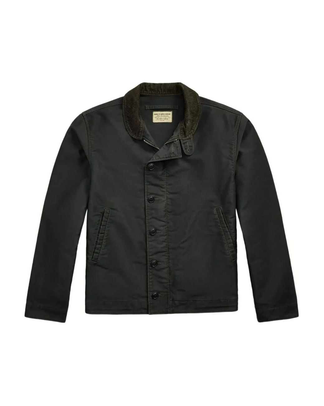 RRL Black Corduroy-Collar Jacket for men