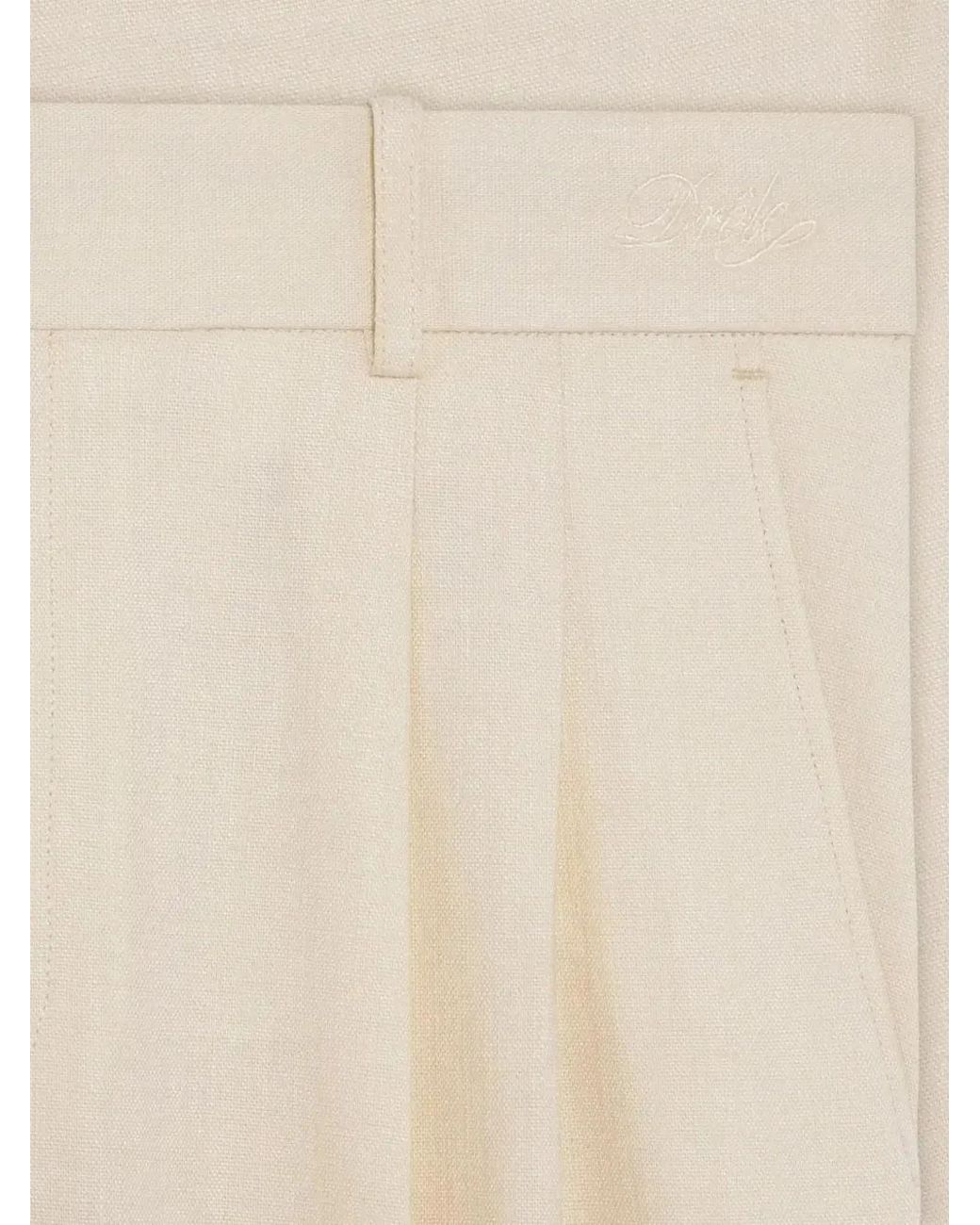 Drole de Monsieur White Pleated-Waistband Golf Trousers for men
