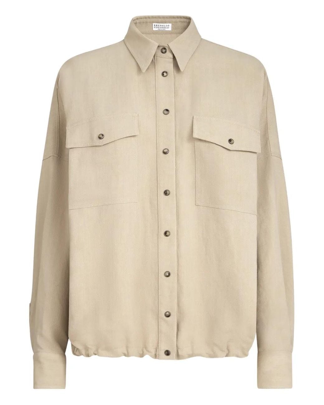 Brunello Cucinelli Natural Linen Blend Shirt