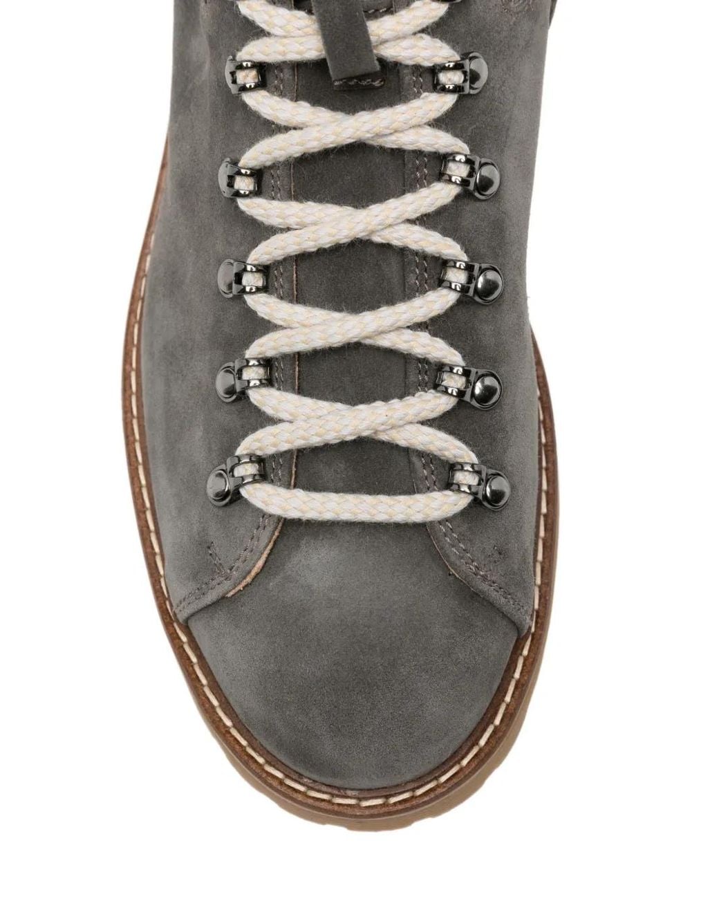 Eleventy Gray Suede Panelled Ankle Boots for men