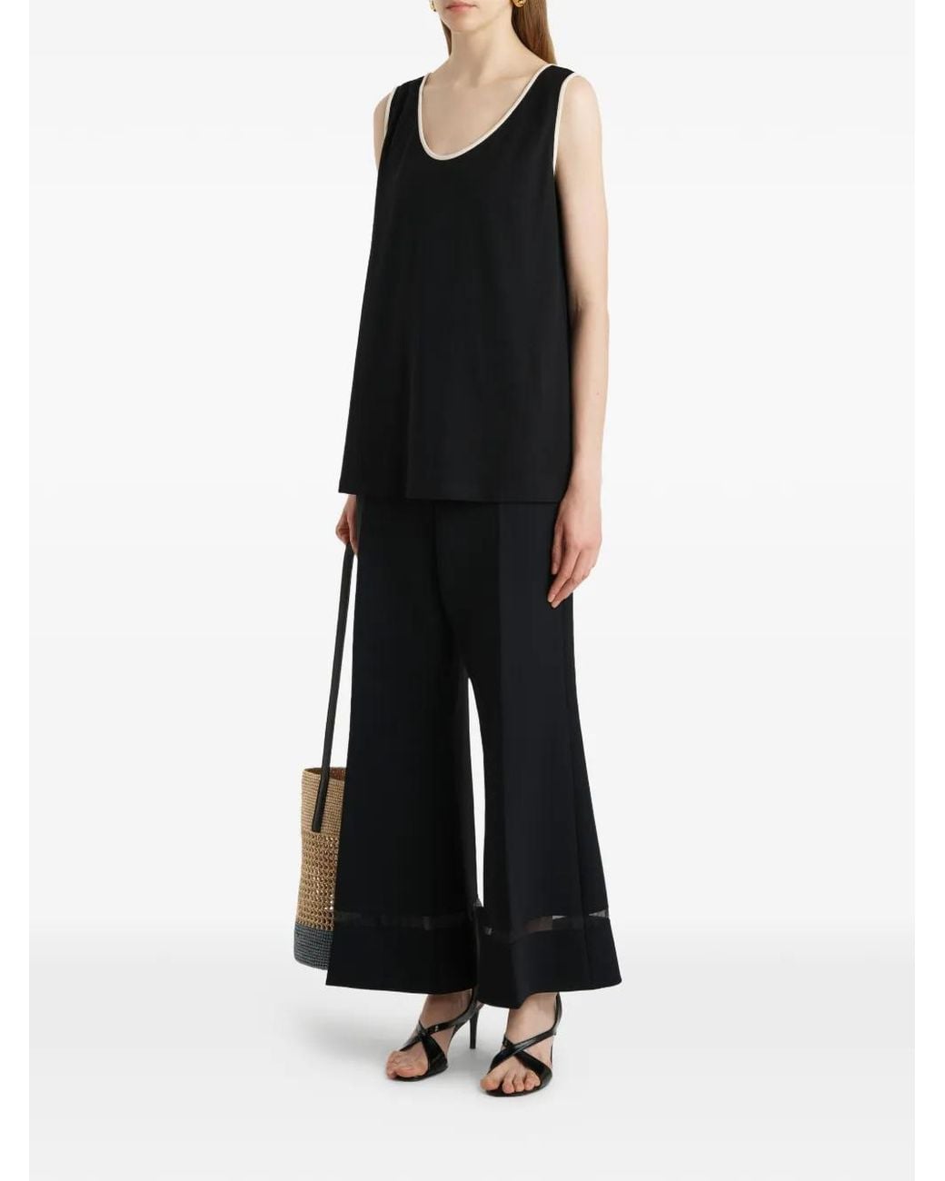 Khaite Black Longo Top