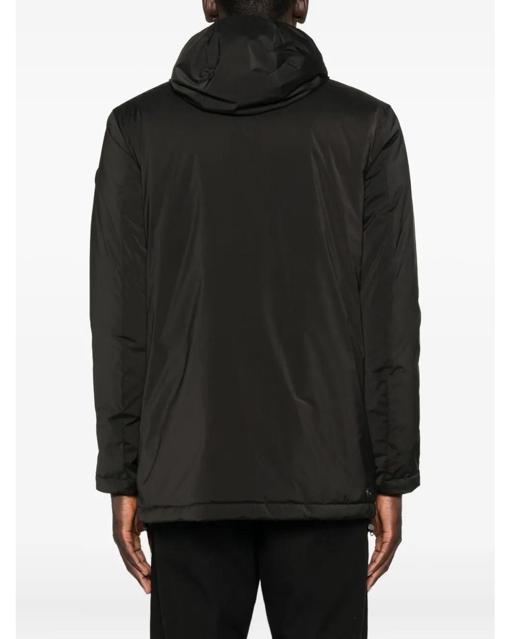 Colmar Black Hooded Zip-Front Coat for men