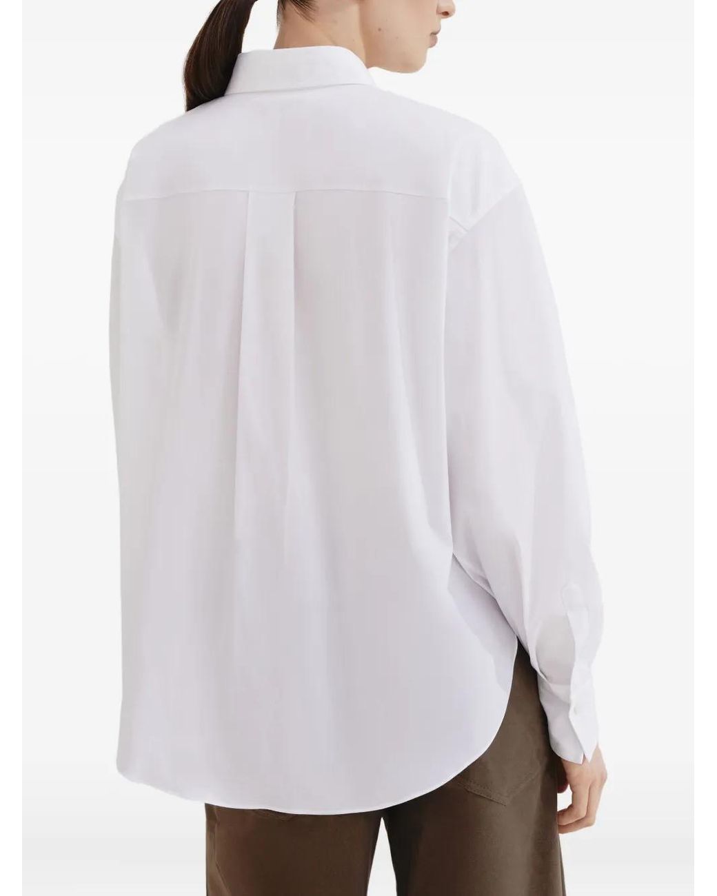 Brunello Cucinelli White Stretch-Cotton Shirt