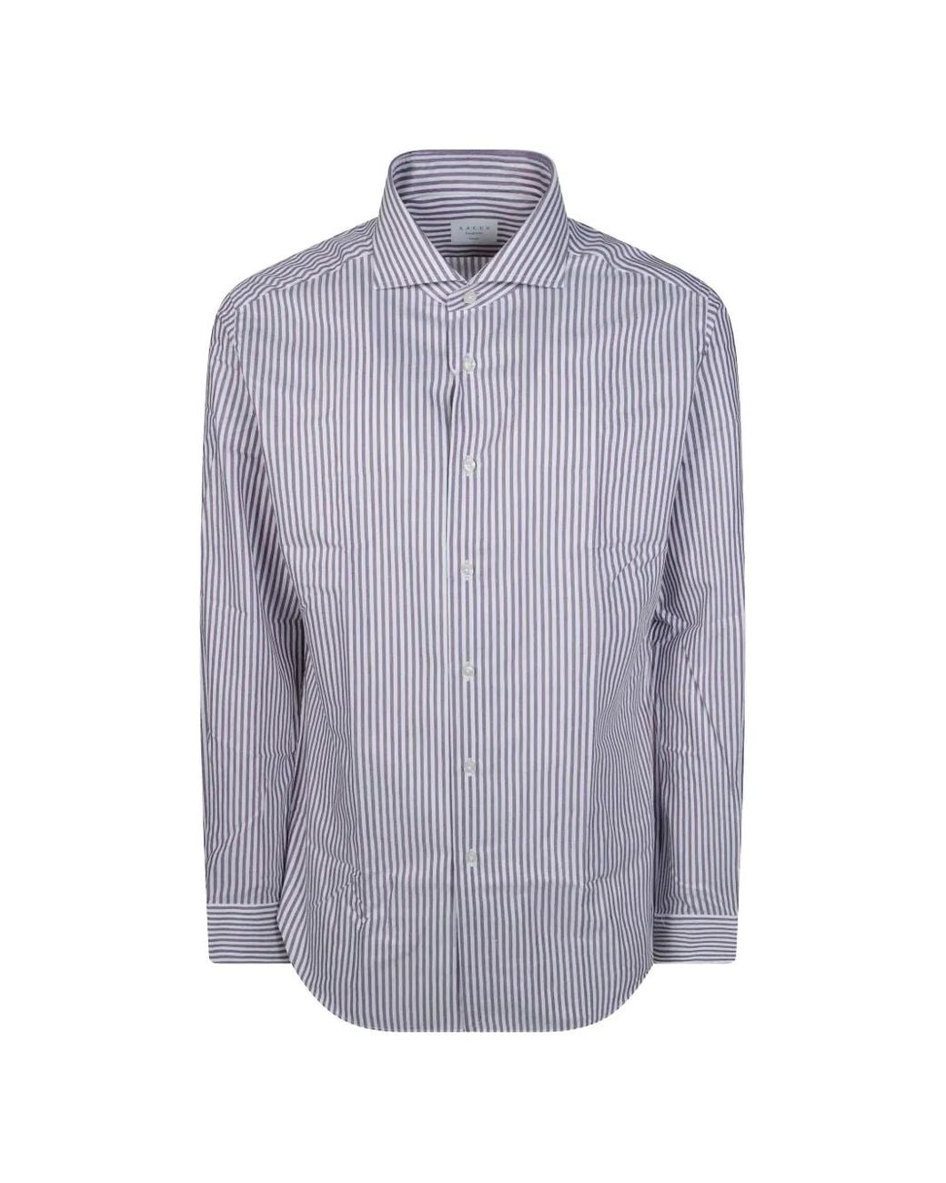 Xacus Gray Vertical-Stripe Shirt for men