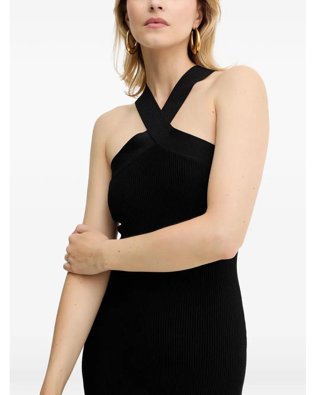 armani exchange halter dress Halterneck Mini in Black Cocktail dress