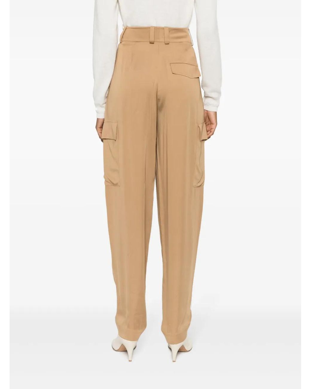 Joseph Natural High-Waisted Cargo Trousers
