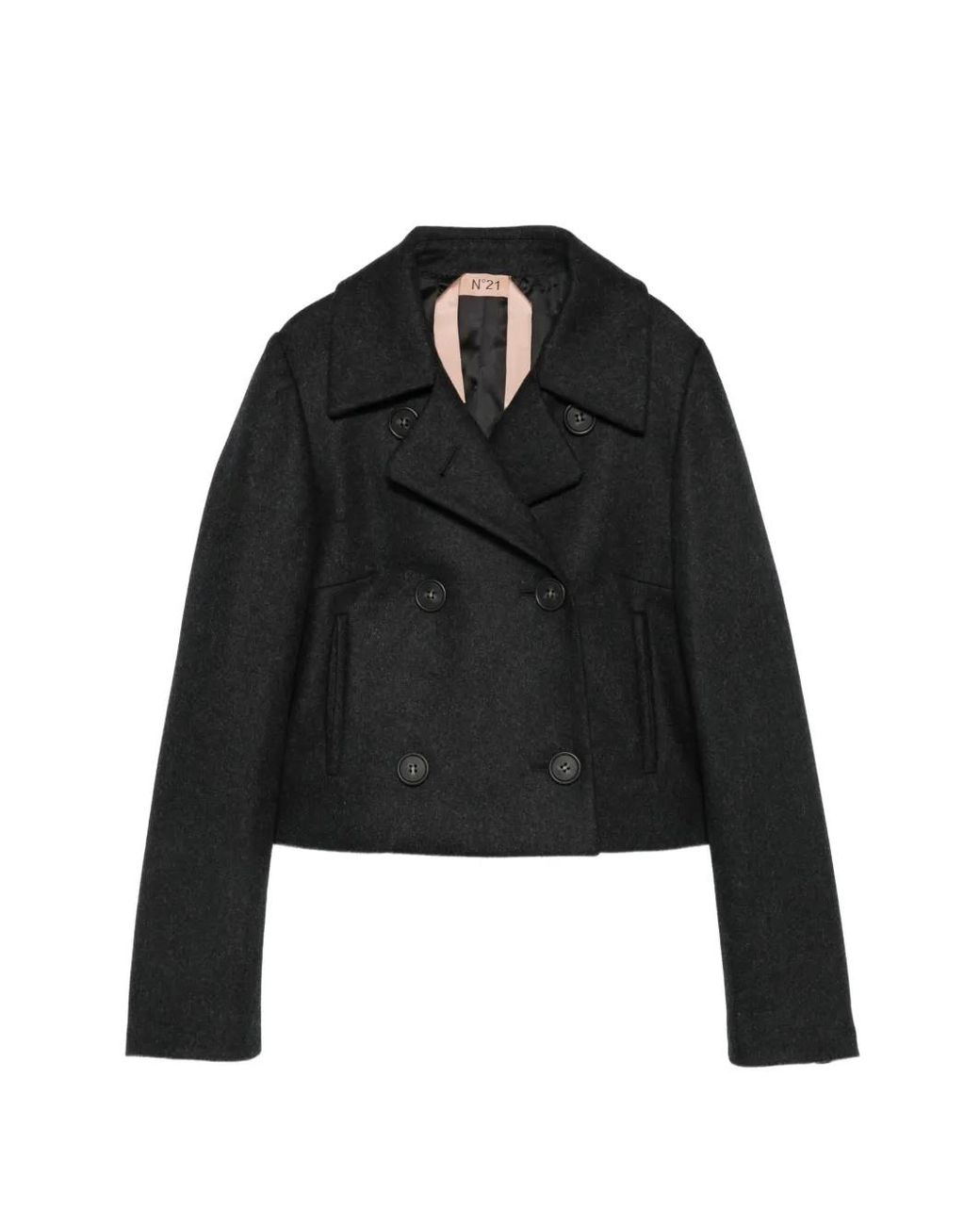 N°21 Black Double-Breasted Cropped Jacket