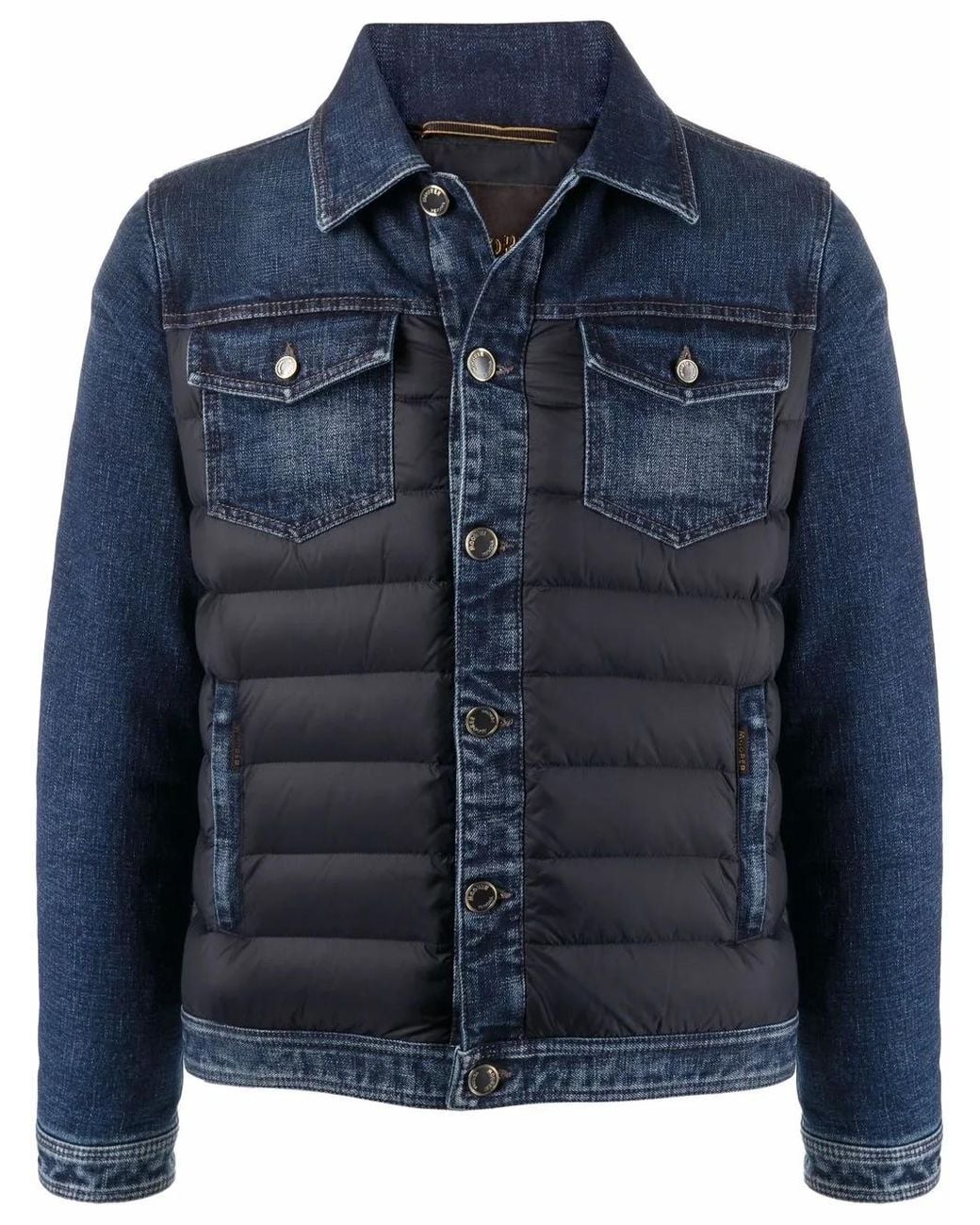 Moorer Blue Mondor-104S Padded Denim Jacket for men