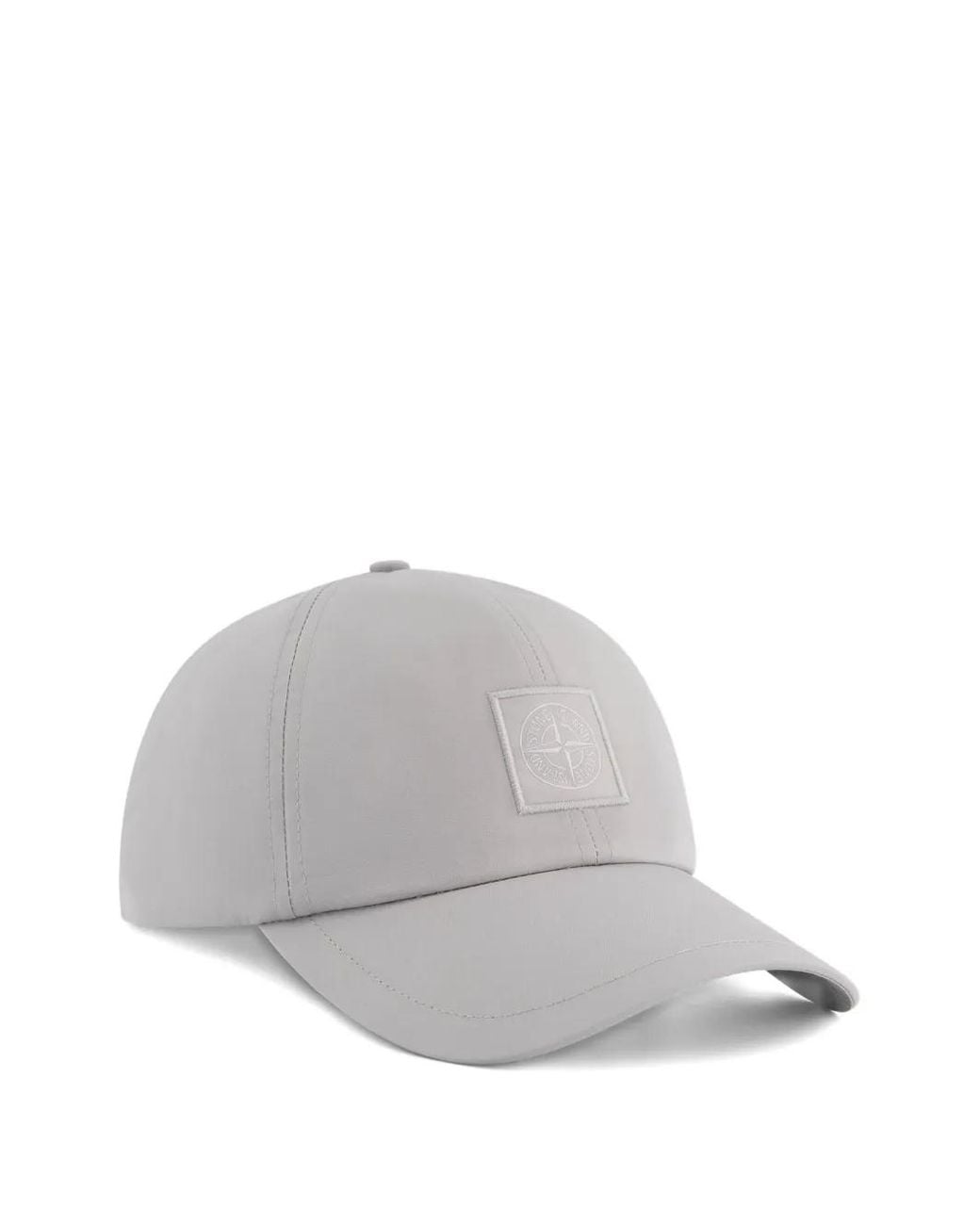 Stone Island Gray Compass-Patch Baseball Cap for men