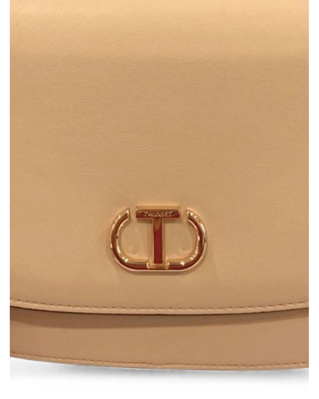 Twinset Natural Logo-Plaque Shoulder Bag