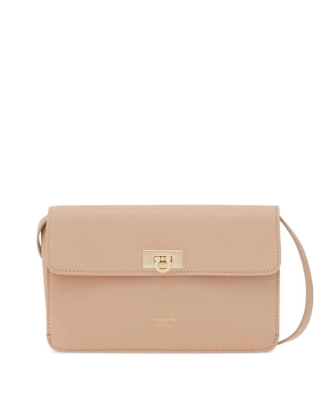 Ferragamo Natural Flat Gancini Minibag