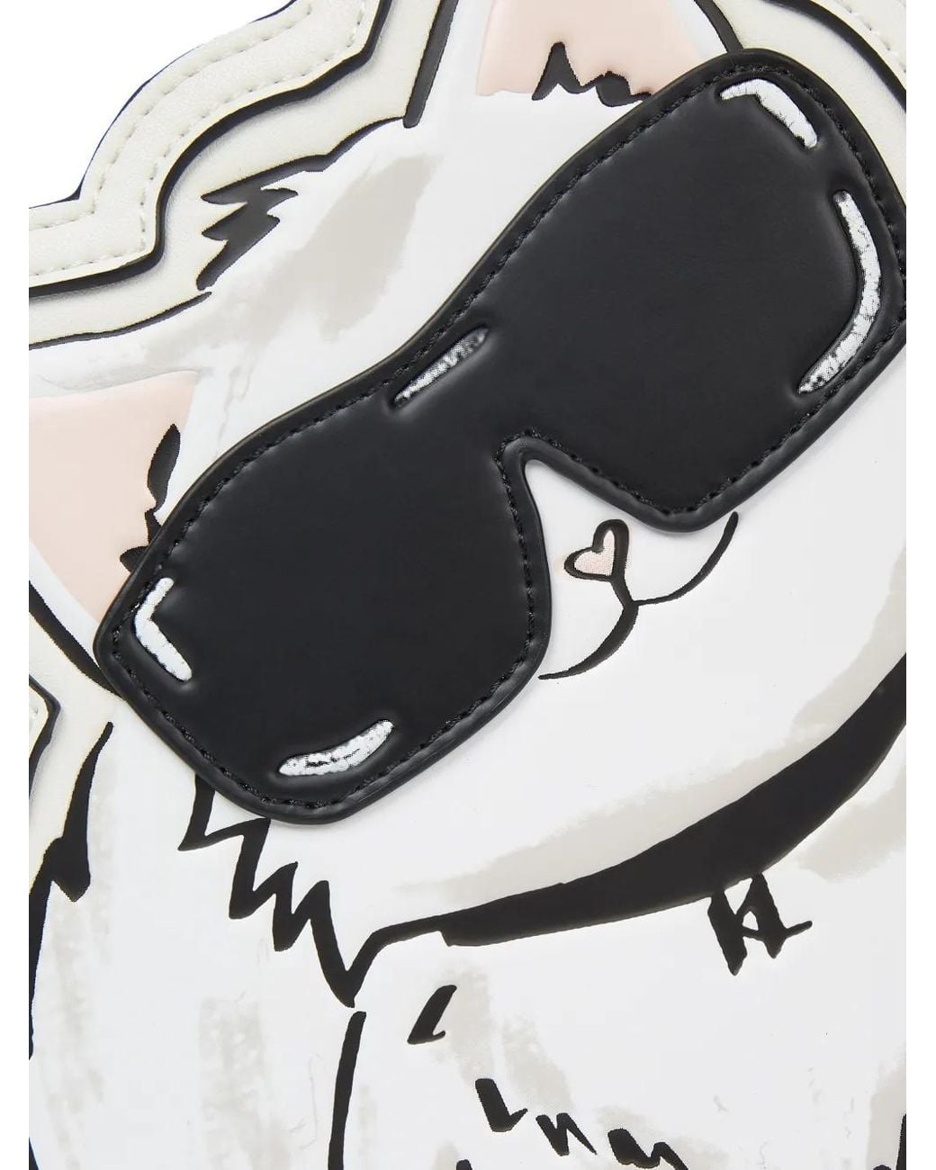 Karl Lagerfeld White Ikon Choupette Umhängetasche, Damen, Größe