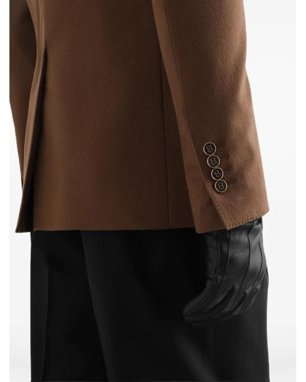 Dolce & Gabbana Brown Sicilia Light Single-Breasted Cashmere Jacket for men