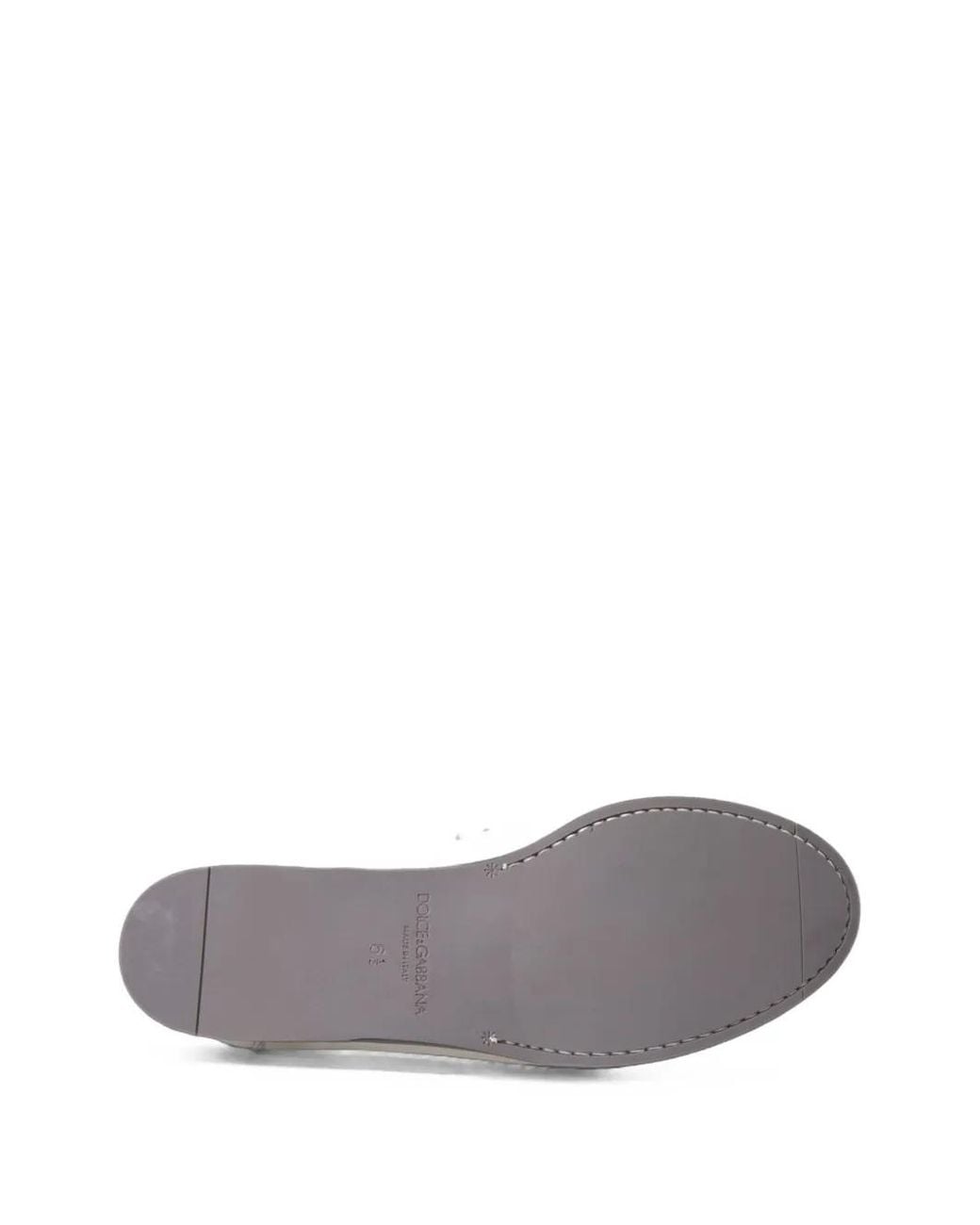 Dolce & Gabbana White Grainy Leather Loafers for men