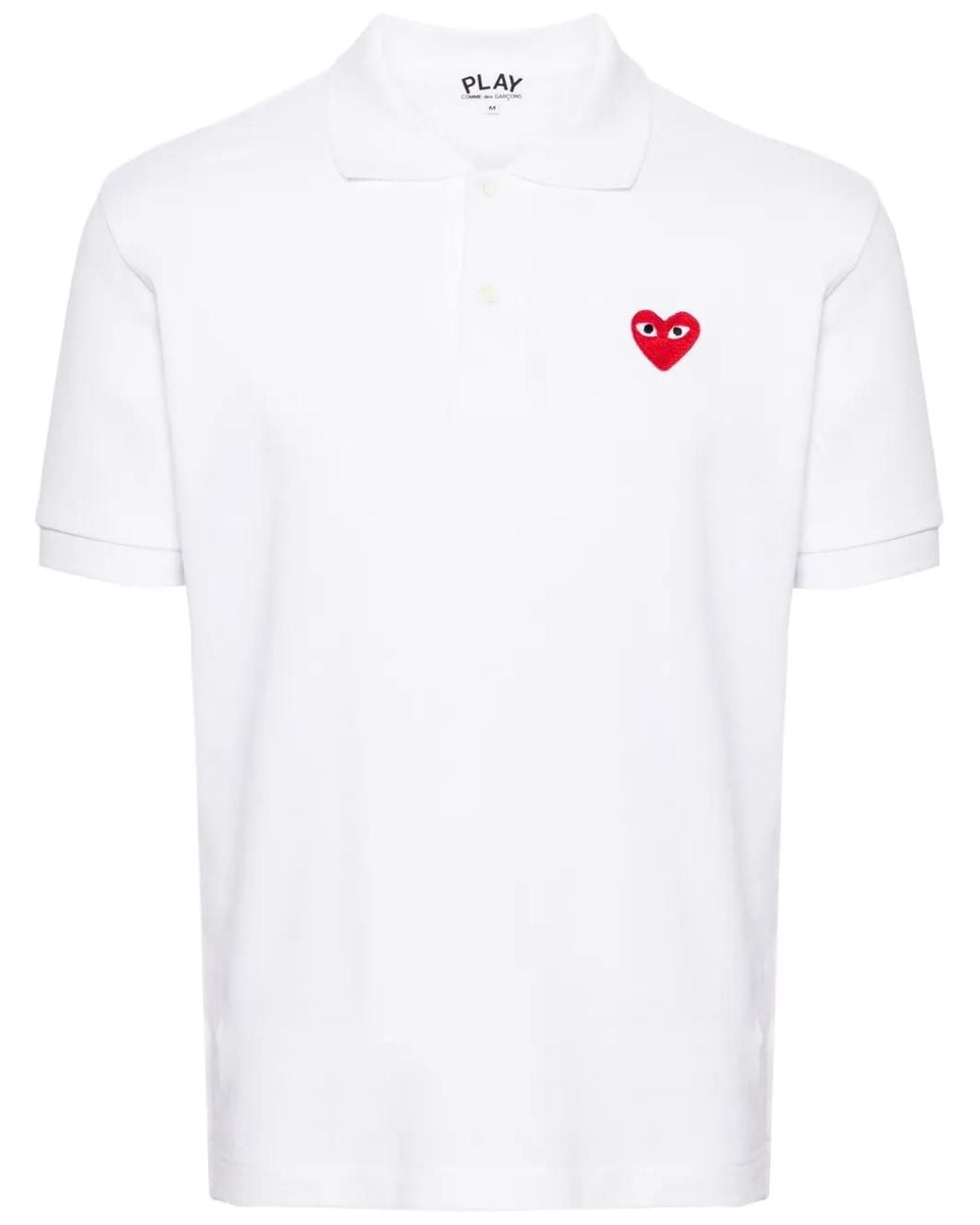 Comme des Garçons White Cotton Polo Shirt