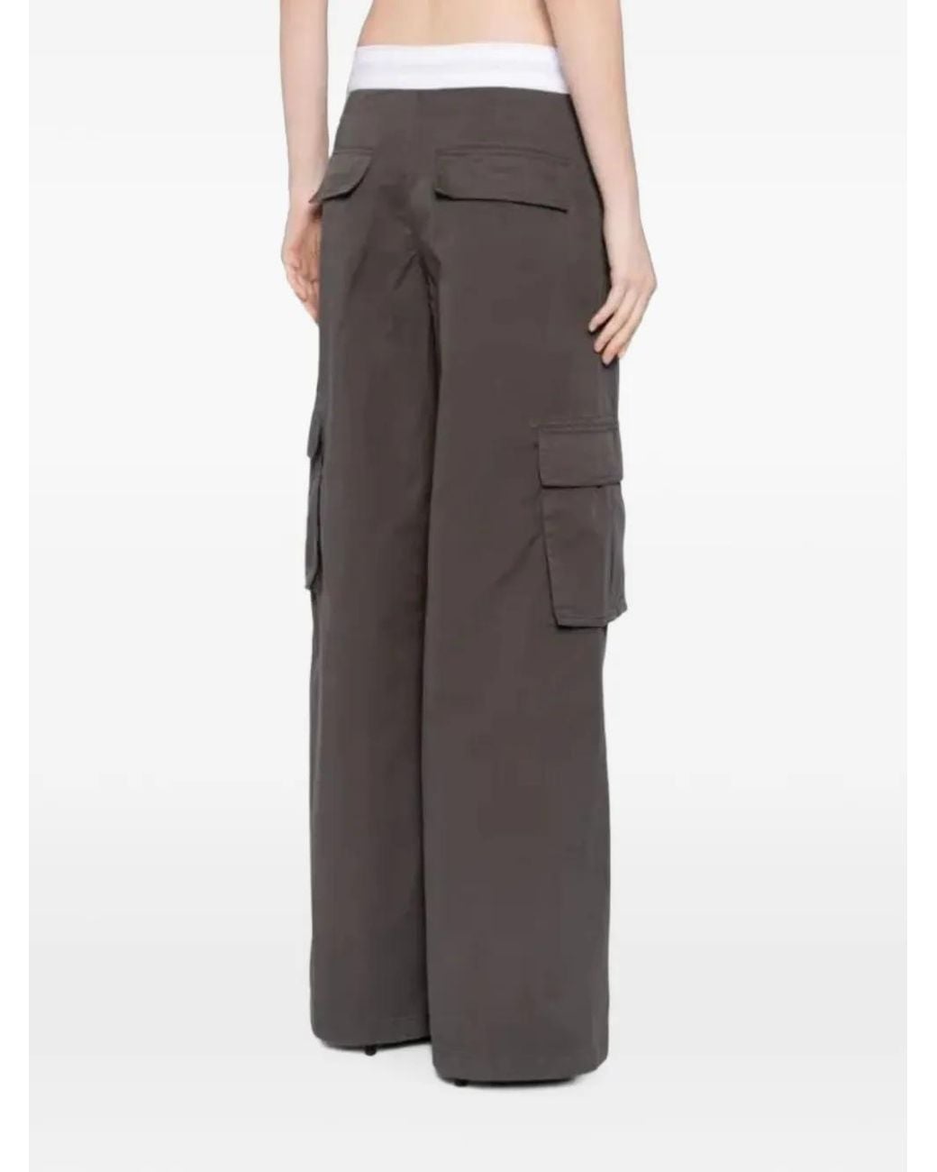 Alexander Wang Gray Wide-Leg Cargo Pants