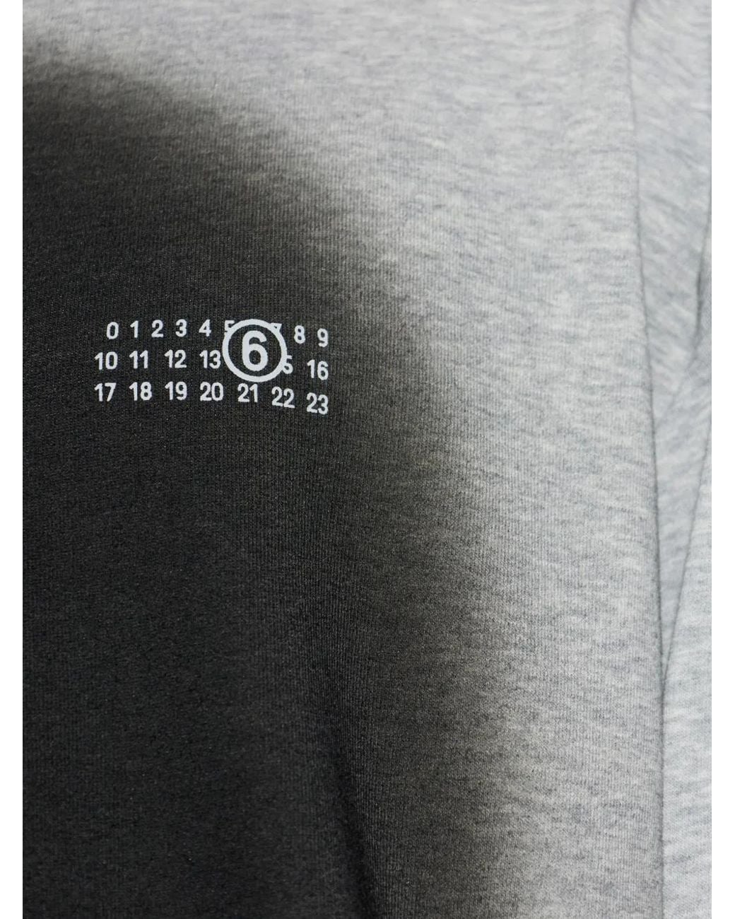 MM6 by Maison Margiela Gray Spray-Paint Logo Hoodie for men