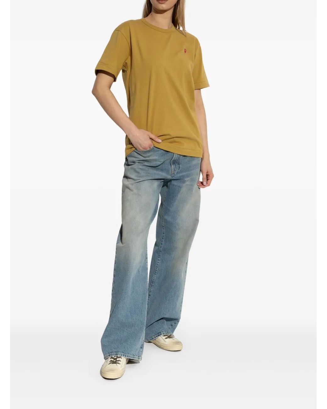 Golden Goose Deluxe Brand Natural V-Star Low Top Sneakers