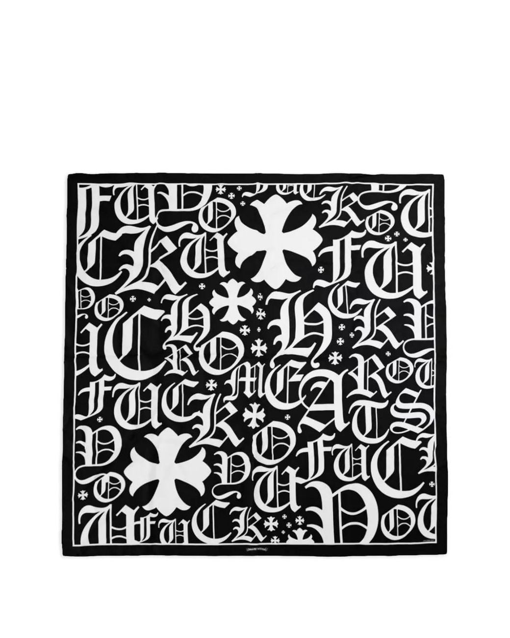 Chrome Hearts Black Cross Logo Scarf for men