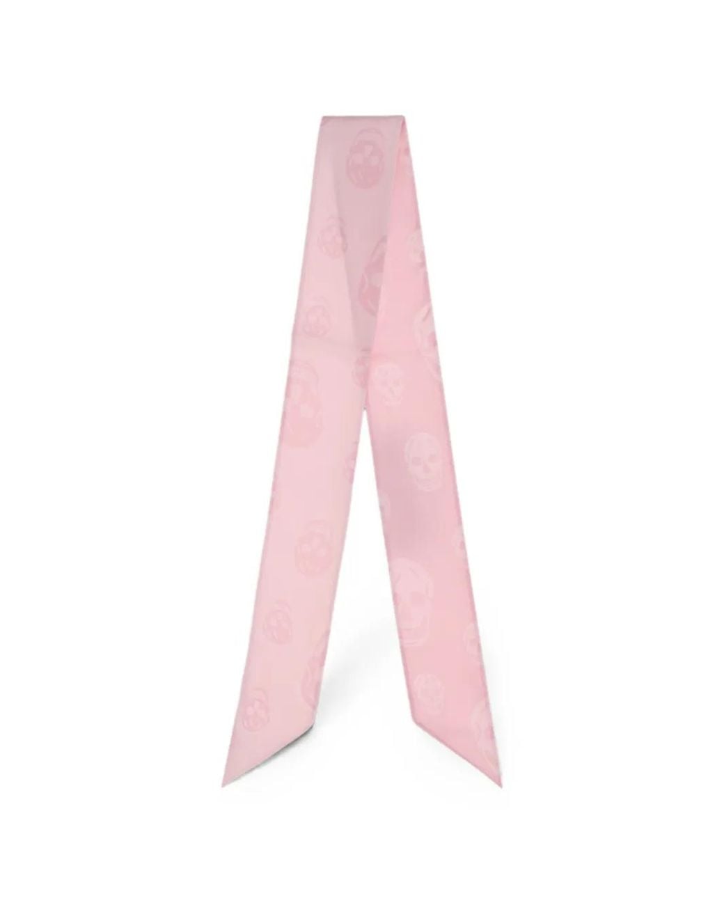 McQueen Pink Skull Silk Scarf