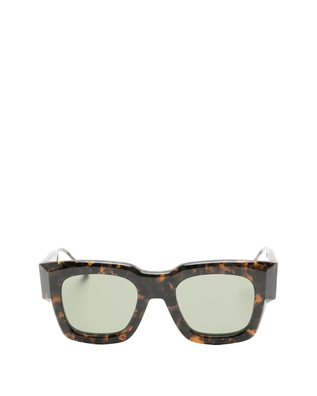 Thom Browne Gray Tortoiseshell-Effect Square-Frame Sunglasses
